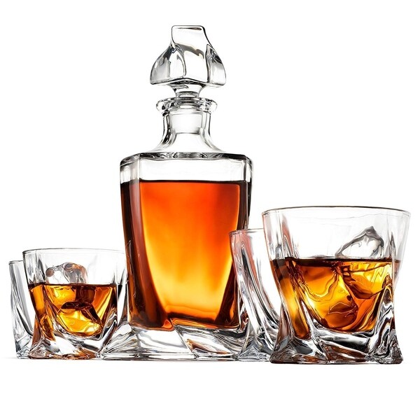 High End 5 Piece Gl Whiskey Decanter Set European High End 5 Piece Gl Whiskey Decanter Set European
