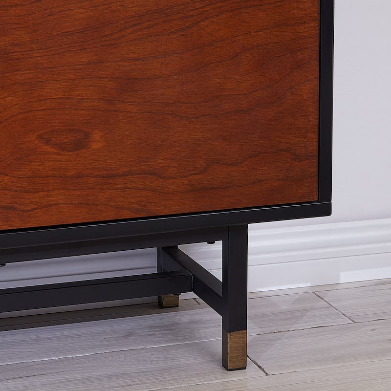 SEI Furniture Belize Mid-century Modern Media TV Stand for TV's up to 61"