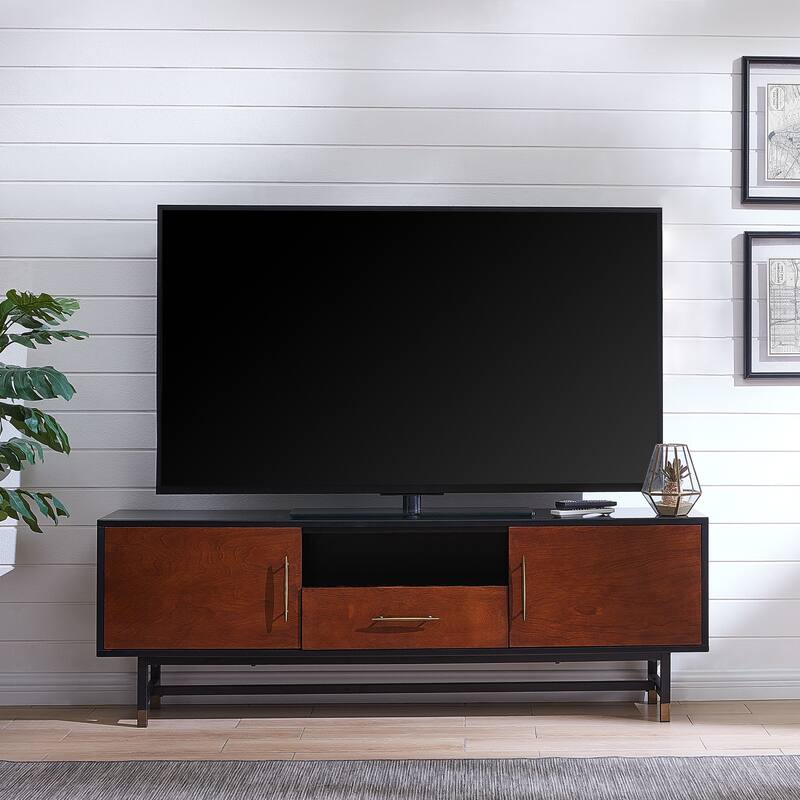 SEI Furniture Belize Mid-century Modern Media TV Stand for TV's up to 61"