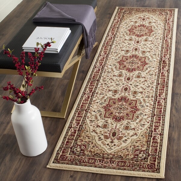 Safavieh Lyndhurst Collection Traditional Ivory/Red Runner (23 x 8