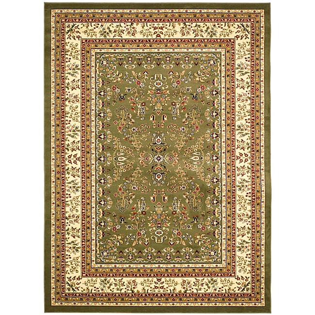 Lyndhurst Collection Sage/ Ivory Rug (8 X 11) (GreenPattern OrientalMeasures 0.375 inch thickTip We recommend the use of a non skid pad to keep the rug in place on smooth surfaces.All rug sizes are approximate. Due to the difference of monitor colors, s