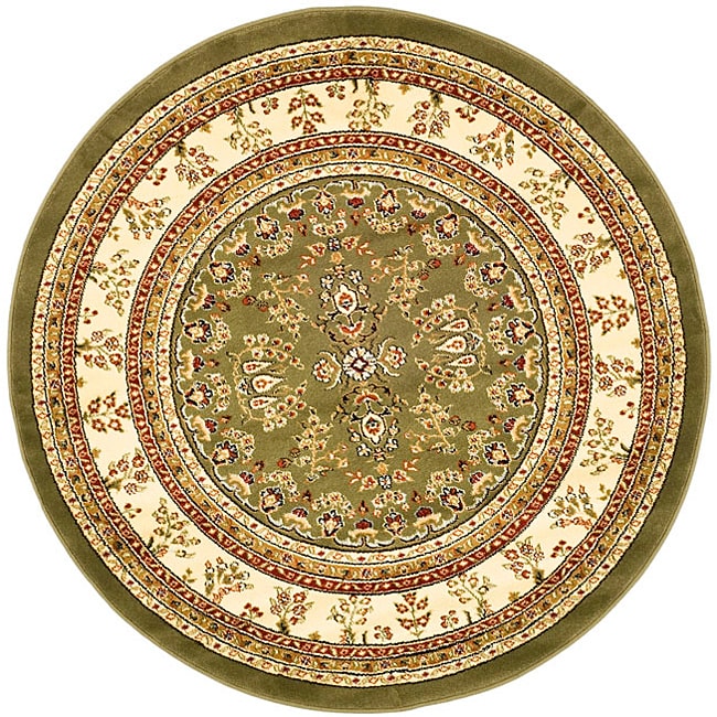 Lyndhurst Collection Large Sage/ivory Rug (8 Round)