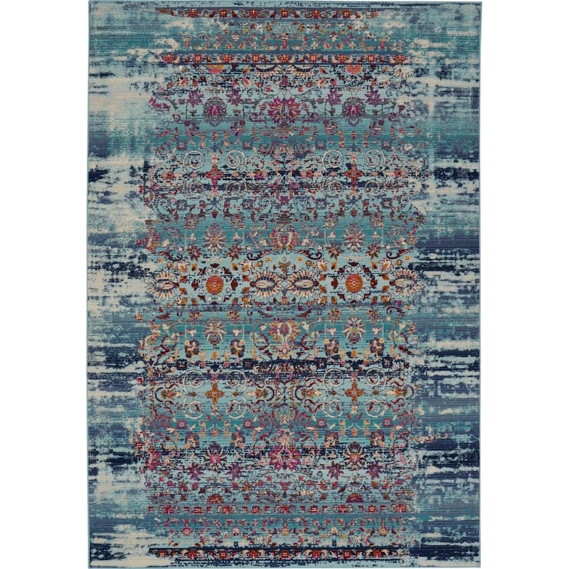 Nourison Vintage Kashan Distressed Medallion Area Rug