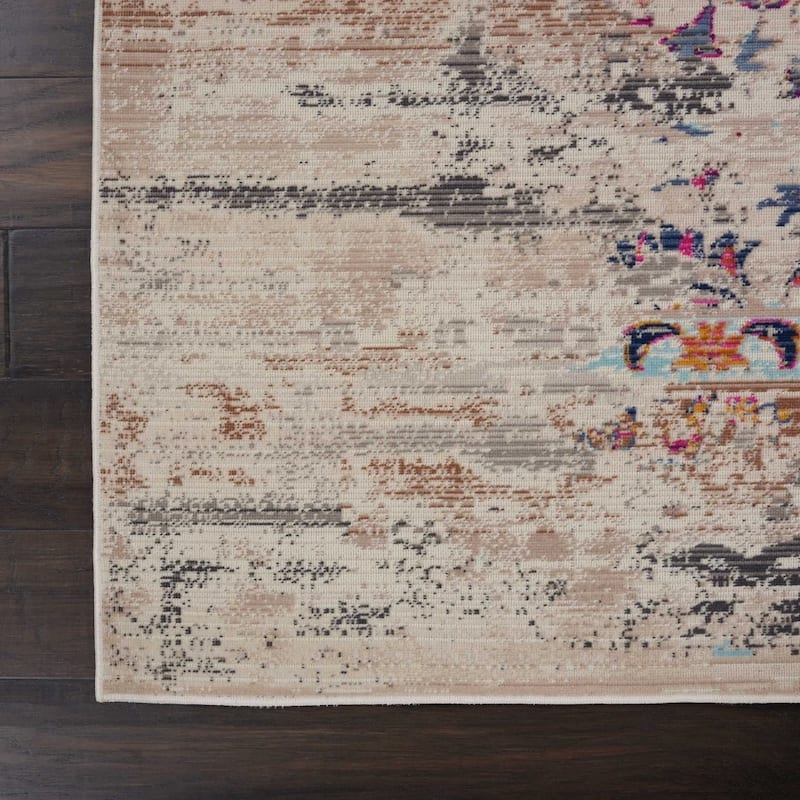 Nourison Vintage Kashan Distressed Medallion Area Rug
