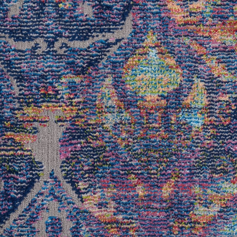 Nourison Global Vintage Navy/Multicolor Moroccan Area Rug