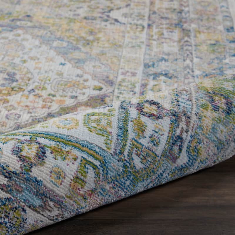 Nourison Global Vintage Blue/Green Traditional Area Rug