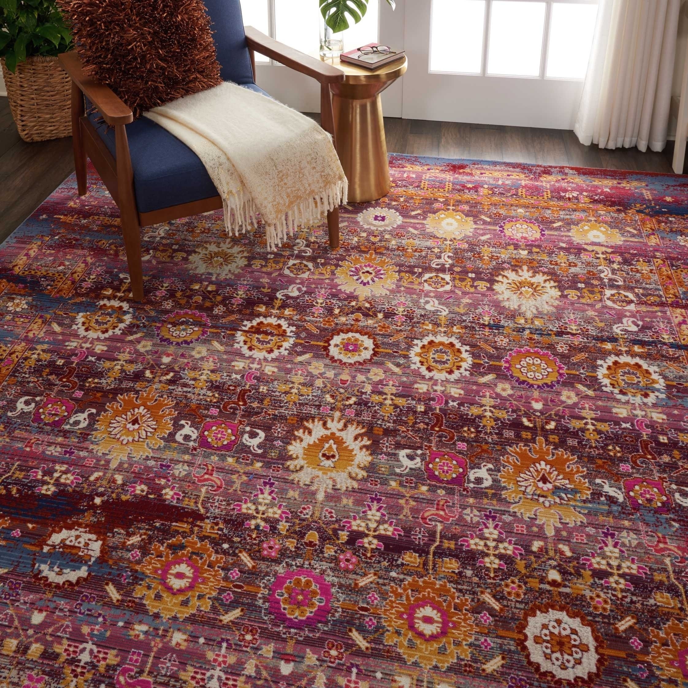 Nourison Vintage Kashan Abstract Distressed Area Rug