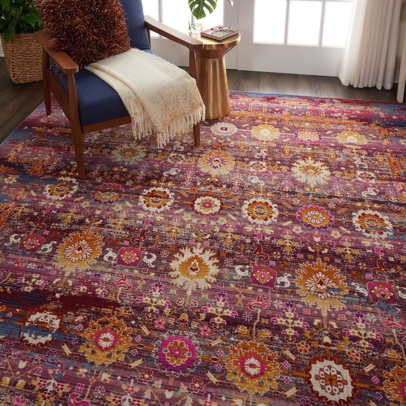 Nourison Vintage Kashan Abstract Distressed Area Rug
