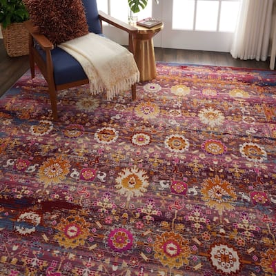 Nourison Vintage Kashan Abstract Distressed Area Rug
