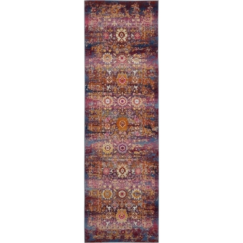 Nourison Vintage Kashan Abstract Distressed Area Rug