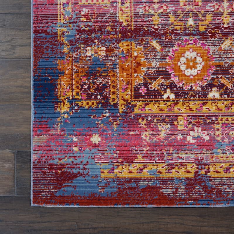 Nourison Vintage Kashan Abstract Distressed Area Rug