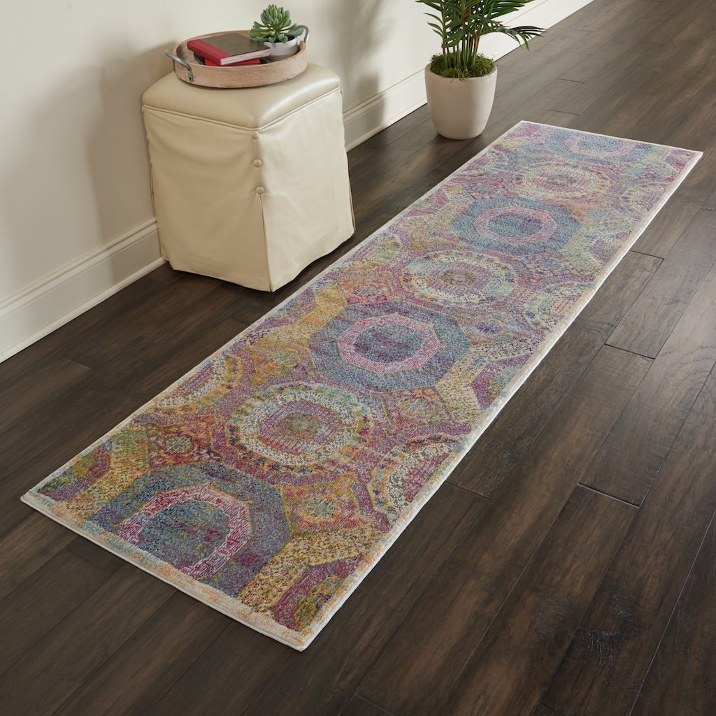 Nourison Global Vintage Multicolor Boho Area Rug