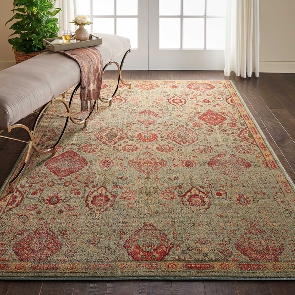 Shop Nourison Somerset Light Green Vintage Traditional Area Rug 3'6 x