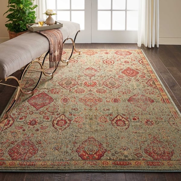 Nourison Somerset Vintage Traditional Brick Red Area Rug Overstock 22973658