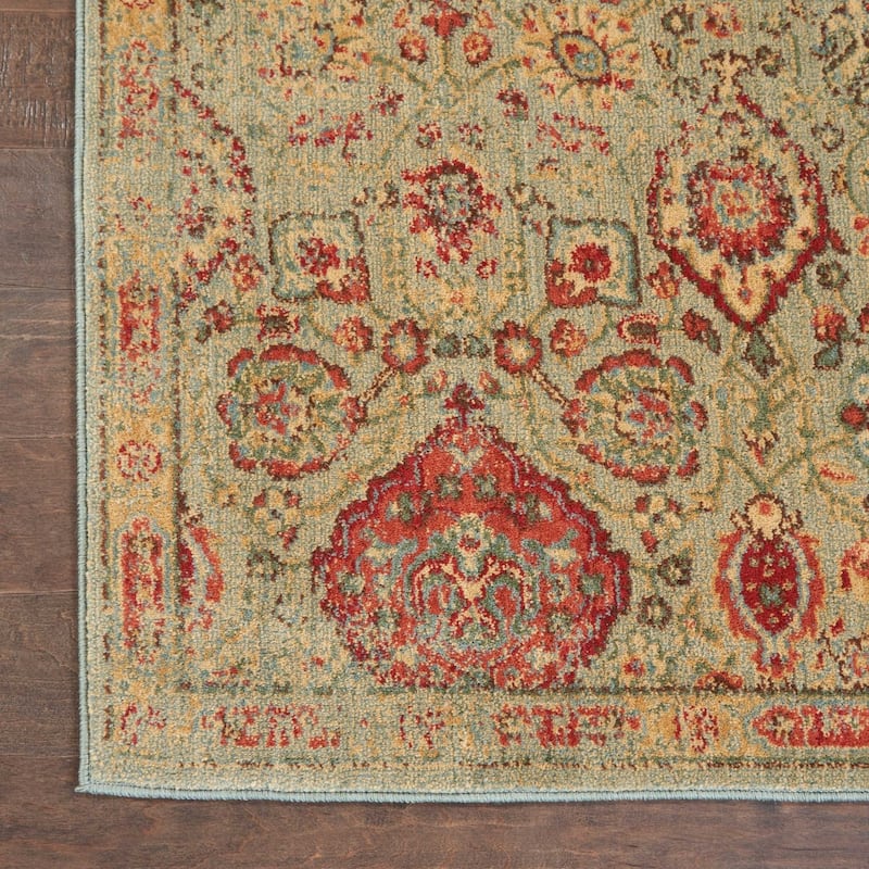 Nourison Somerset Vintage Traditional Brick Red Area Rug