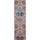 preview thumbnail 28 of 31, Nourison Global Vintage Ivory/Orange Damask Area Rug 2' x 6' - Ivory/Blue - Runner/Rectangle