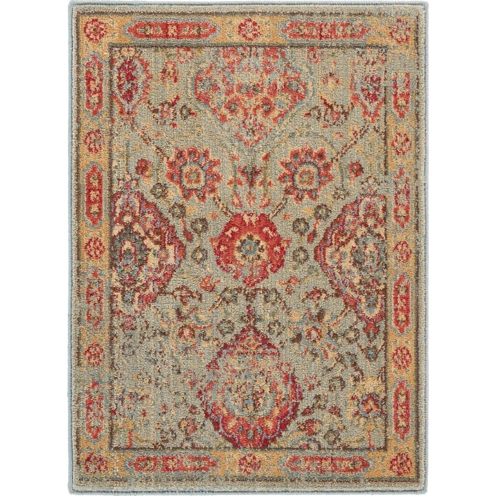 Nourison Somerset Vintage Traditional Brick Red Area Rug