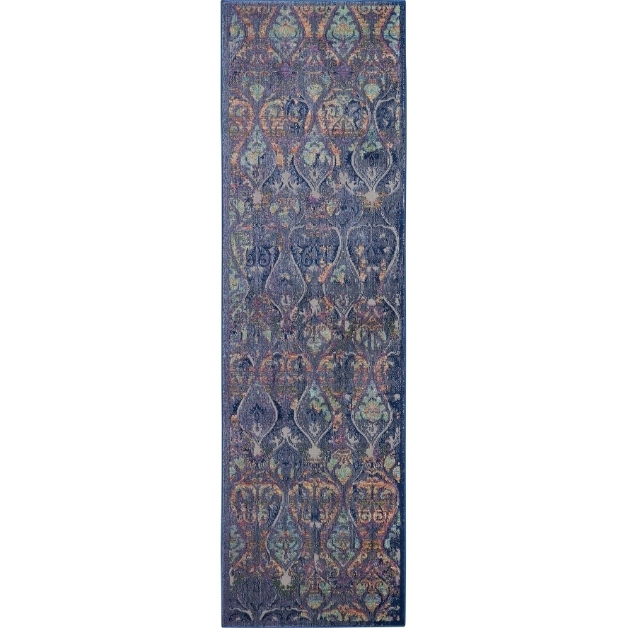Nourison Global Vintage Navy/Multicolor Moroccan Area Rug