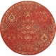 preview thumbnail 8 of 23, Nourison Somerset Vintage Traditional Brick Red Area Rug 5'6" Round - Brick - Runner/Round