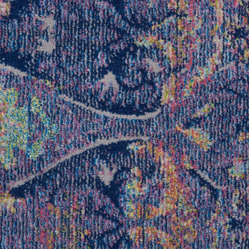 Nourison Global Vintage Navy/Multicolor Moroccan Area Rug