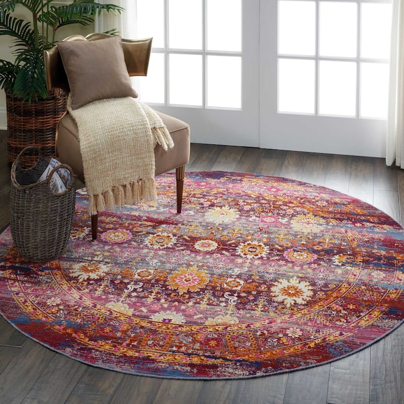 Nourison Vintage Kashan Abstract Distressed Area Rug