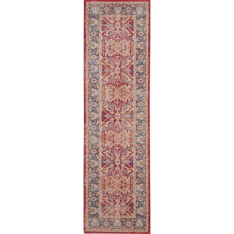 Nourison Global Vintage Red Floral Area Rug