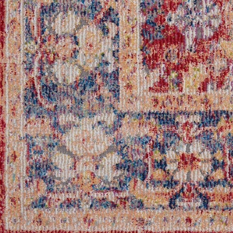 Nourison Global Vintage Red Floral Area Rug