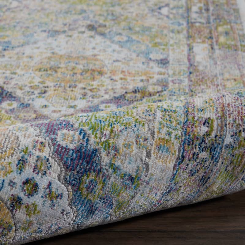 Nourison Global Vintage Blue/Green Traditional Area Rug