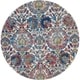 preview thumbnail 29 of 31, Nourison Global Vintage Ivory/Orange Damask Area Rug 4' Round - Ivory/Blue - Runner/Round