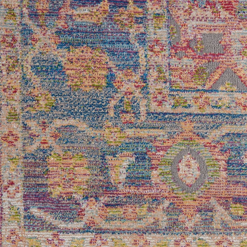 Nourison Global Vintage Multicolor Traditional Area Rug - 2' 4" x 8' - Multi - Runner
