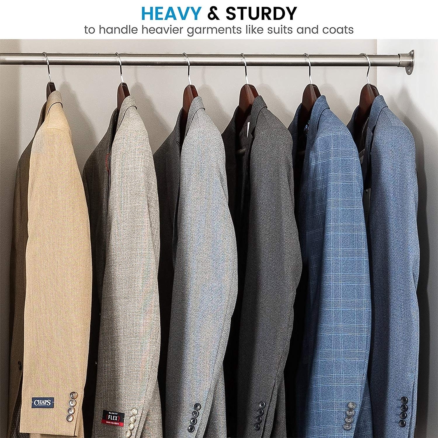 5 PCS Wooden Extra-Wide Shoulder Suit Hangers Coat Hangers Clothing Hangers  - Bed Bath & Beyond - 23046235