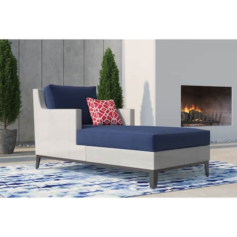 Tommy Hilfiger Hampton Outdoor Daybed, Coastal White and Navy