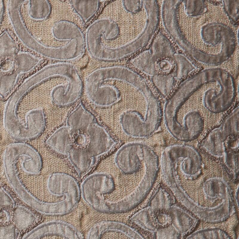 Traditional Medallion Cotton Velvet Applique 22-inch Pillow Cover