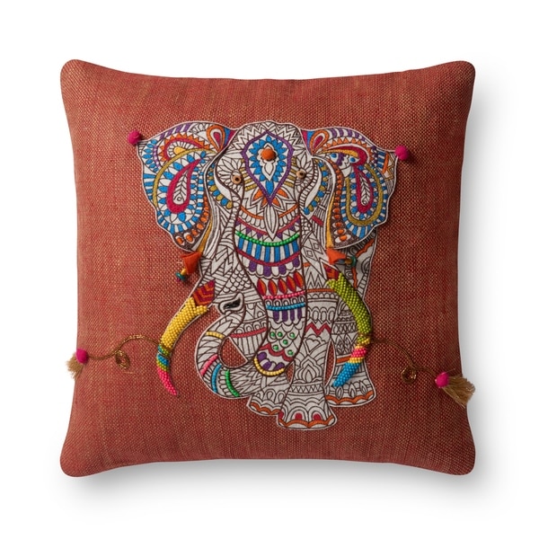 Rust discount boho pillow