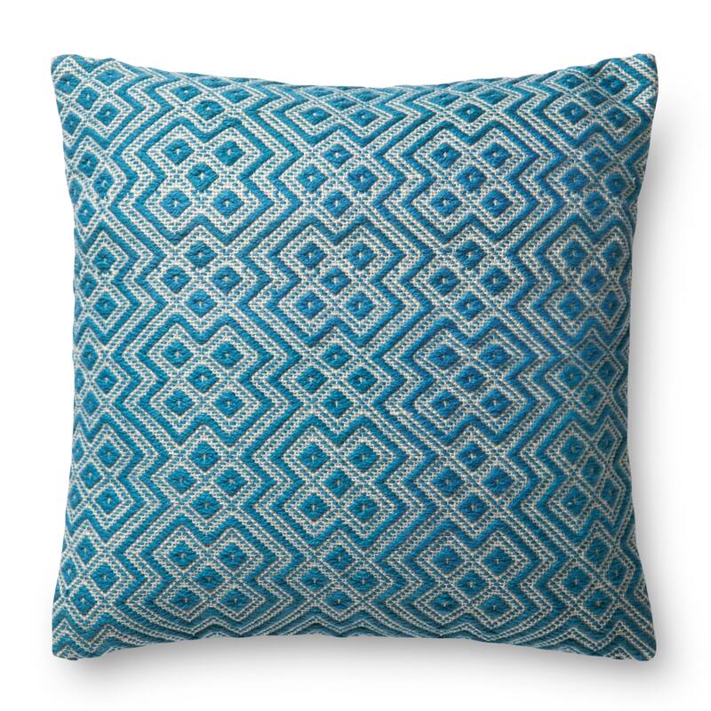 Indoor/ Outdoor Moroccan Geometric 22-inch Throw Pillow