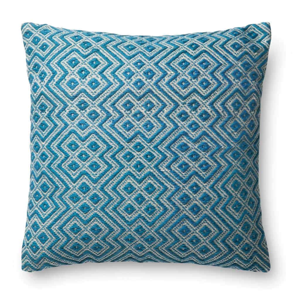 Indoor/ Outdoor Moroccan Geometric 22-inch Throw Pillow
