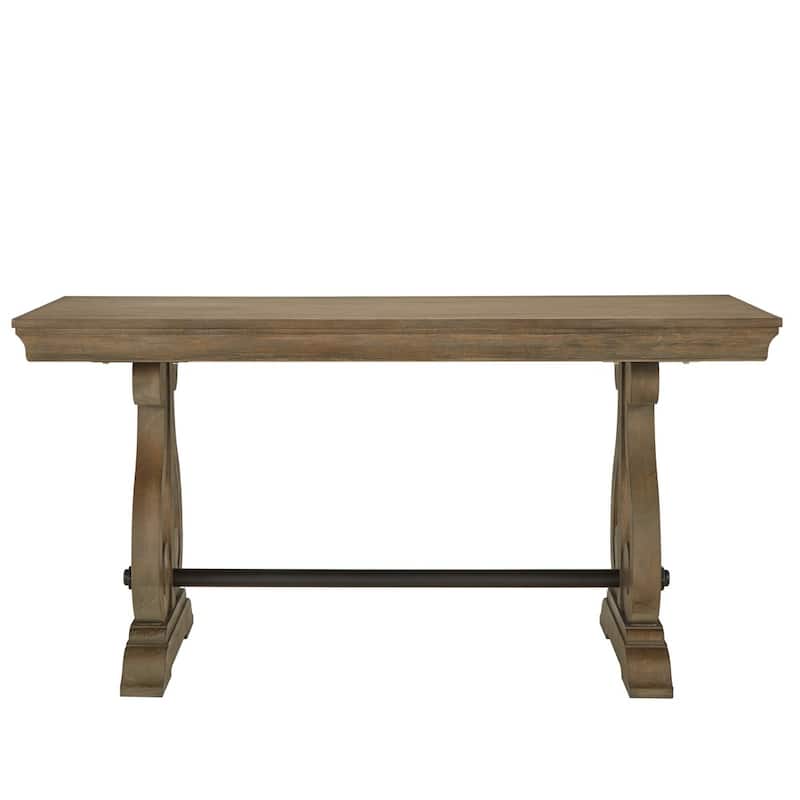 Gannon Wire Brushed Wood Oak Finish 1-Drawer Writing Desk by iNSPIRE Q Artisan