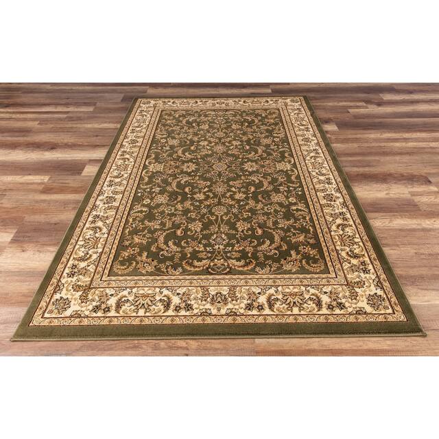 GAD Classic Collection Eternal Green Traditional Area Rug