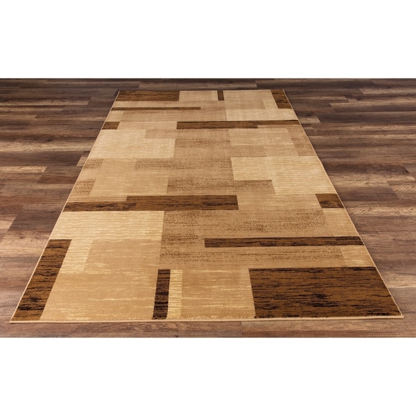 GAD Vanguard Collection Tas Beige Transitional Area Rug