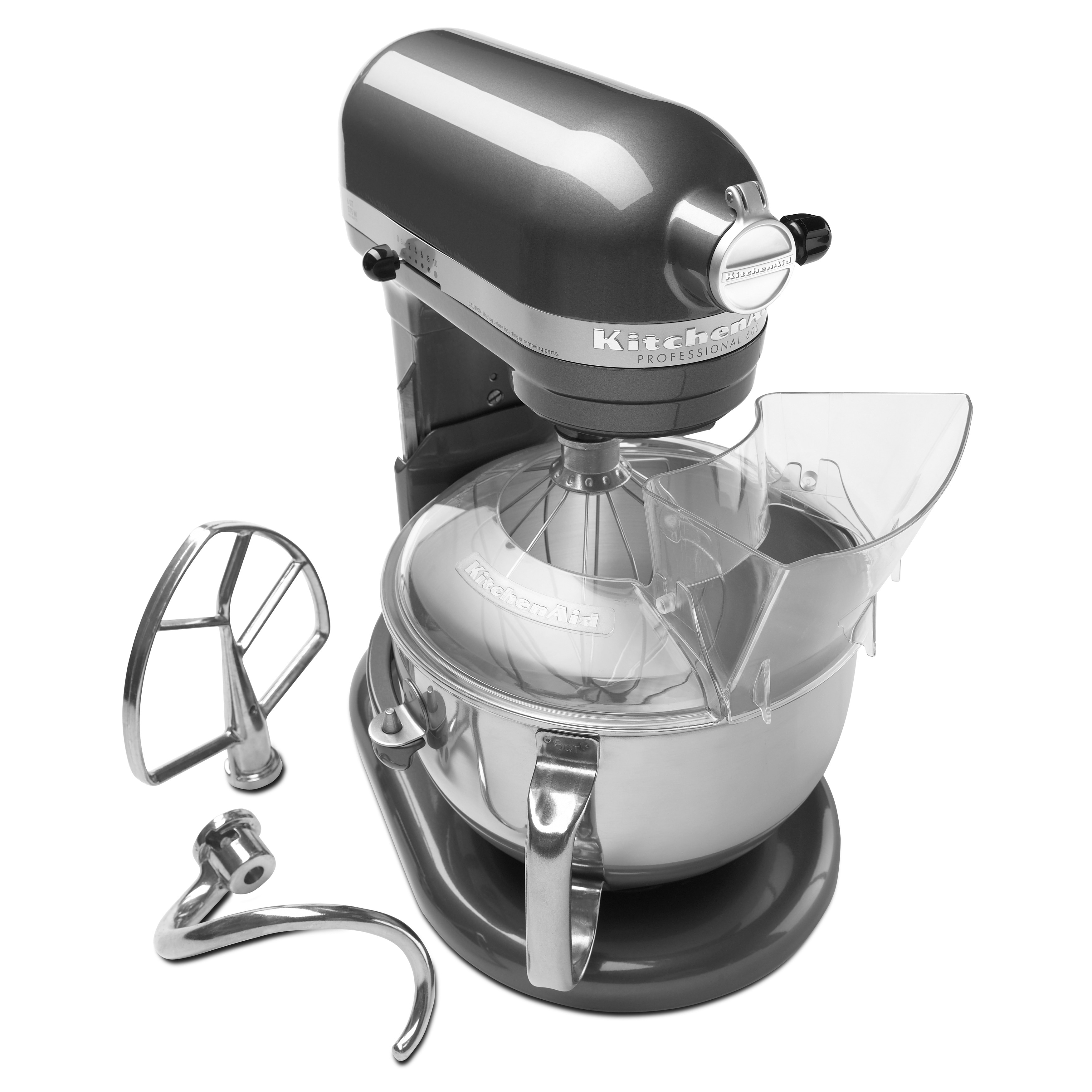 KitchenAid Professional 600 Series 6 Qt. 10-Speed Pearl Metallic Stand Mixer  with Flat Beater, Wire Whip and Dough Hook Attachments KP26M1XPM - The Home  Depot