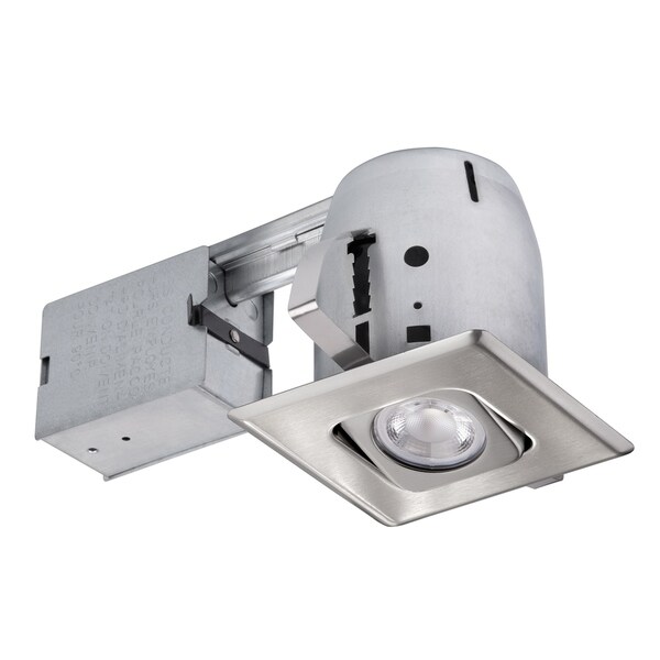 4 in. Brushed Nickel Die-Cast Recessed Lighting Kit. Opens flyout.