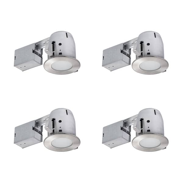 4 In Brushed Nickel Ic Rated Recessed Lighting Kit 4 In Brushed Nickel Ic Rated Recessed Lighting Kit