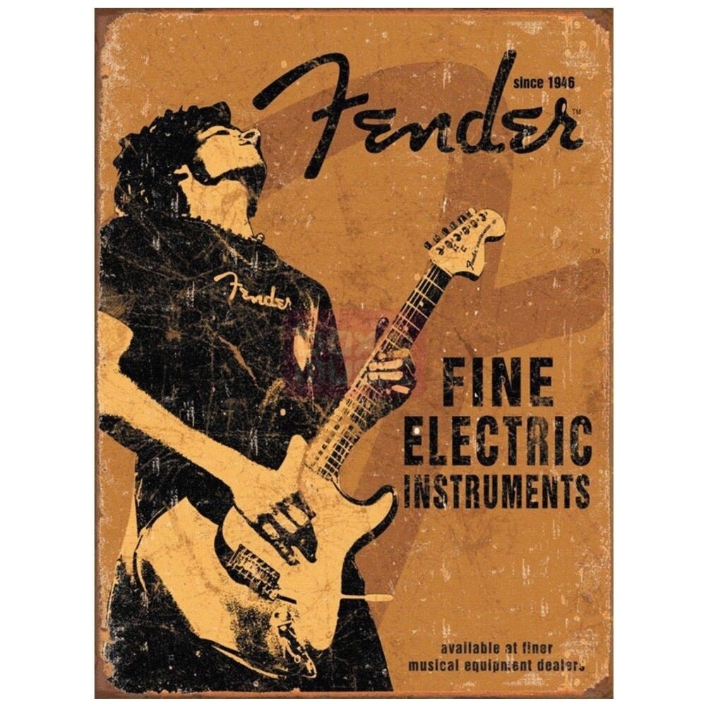 FENDER GUITARS 9" x 12" Sign 
