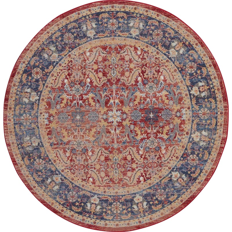 Nourison Global Vintage Red Floral Area Rug