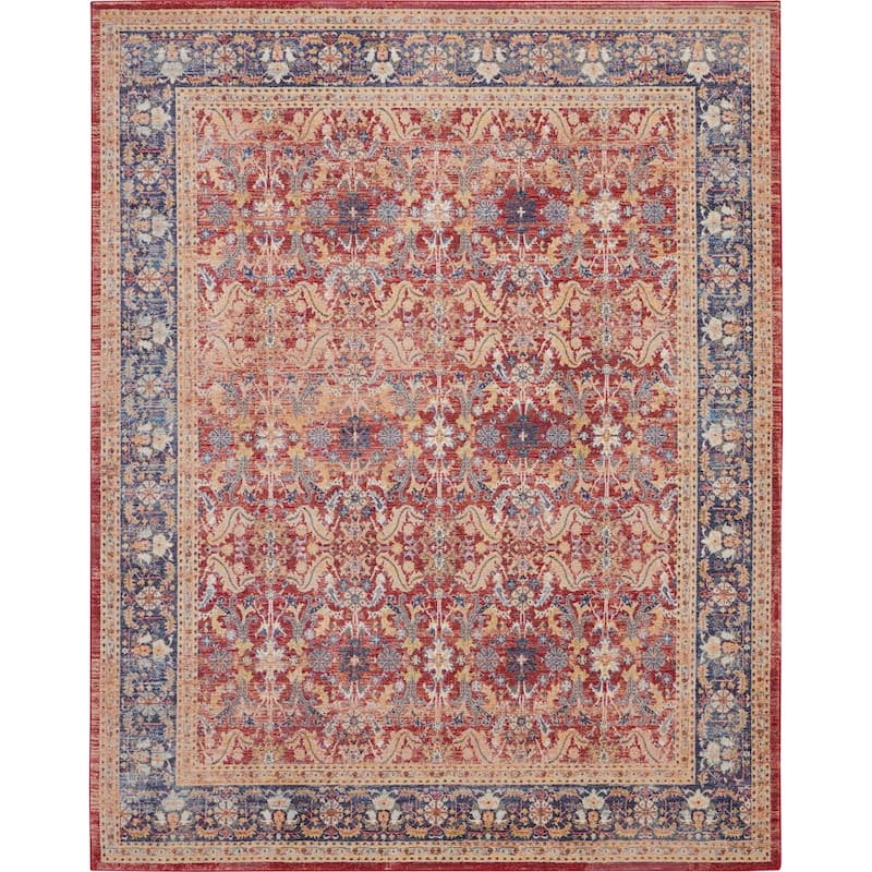 Nourison Global Vintage Red Floral Area Rug