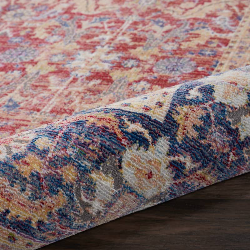 Nourison Global Vintage Red Floral Area Rug
