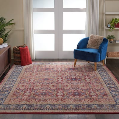 Nourison Global Vintage Red Floral Area Rug