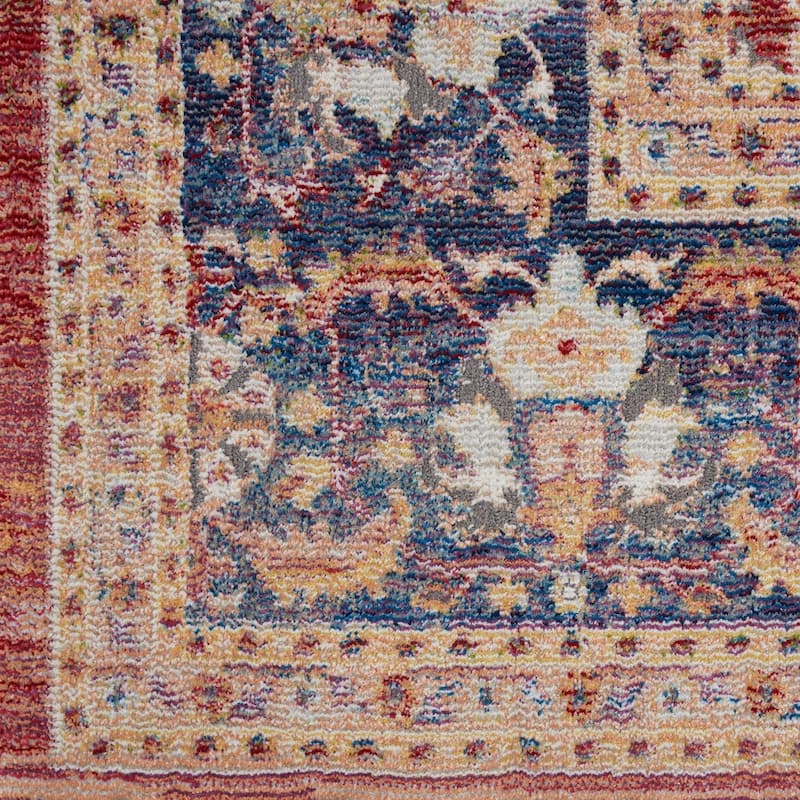 Nourison Global Vintage Red Floral Area Rug