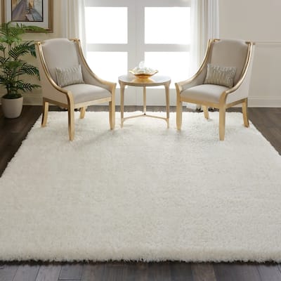 Nourison Ultra Plush Shag Ivory Area Rug