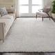 preview thumbnail 2 of 3, Nourison Ultra Plush Shag Ivory Area Rug 5' x 7' - Grey - Rectangle